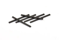Black Bar Pendant, 25 Oxidized Brass Black Bars With 1 Hole, Black Charms (30x2x1mm) Bs-1197--A0859 S678