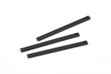 Black Bar Pendant, 25 Oxidized Brass Black Bars With 1 Hole, Black Charms (30x2x1mm) Bs-1197--A0859 S678