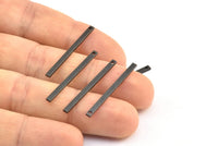 Black Bar Pendant, 25 Oxidized Brass Black Bars With 1 Hole, Black Charms (30x2x1mm) Bs-1197--A0859 S678