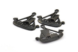 Black Ship Pendant, 2 Oxidized Brass Black Viking Ship Necklace Pendants With 1 Loop, Earrings, Findings (31x27x3mm) BS 1912