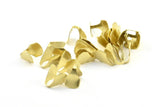 9mm End Clasp, 24 Raw Brass End Caps Chain Ends (9x14mm) A0743 B0056