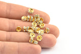 Vintage Gold Bead, 12 Vintage Gold Swarovski Rondelle Beads  (6x3mm) Y274 Y268