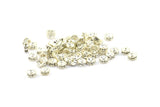 Vintage Silver Bead, 12 Vintage Silver Swarovski Rondelle Beads  (5x2.5mm) Y281 Y273