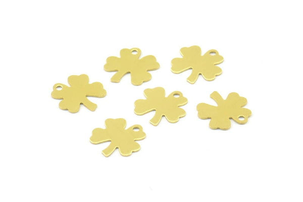 Maple Leaf Blank, 50 Raw Brass Clover Blanks (10.5x0.4mm) A0817