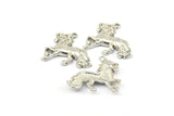 Silver Horse Charm, 2 Silver Tone Horse Charms With 1 Loop, Pendants, Jewelry Findings (26x25mm) N0247 H0501