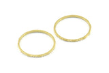 Brass Circle Connectors, 24 Raw Brass Textured Circle Connectors (17x0.8x0.9mm) BS 2324