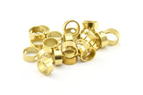 Brass Circle Charm, 12 Raw Brass Circle With 2 Holes (12x5x0.9mm) BS 1835