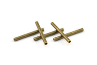 Antique Spacer Beads, 25 Antique Plated Copper Tube Spacer Beads (20x2mm) K189 Y076