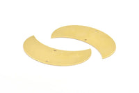 Ay Hilal Charm, 2 Delikli 4 Ham Pirinç Ay (57x20x0,80 mm) BS 1995