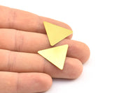 Brass Triangle Blank, 20 Raw Brass Triangle Stamping Blanks (22x25kmm) Brs 3020 A0412