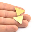 Brass Triangle Blank, 20 Raw Brass Triangle Stamping Blanks (22x25kmm) Brs 3020 A0412