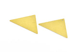 Brass Triangle Pendant, 10 Raw Brass Triangle Pendant 1 Hole (45x35x35mm)  A0044