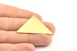 Brass Triangle Pendant, 10 Raw Brass Triangle Pendant 1 Hole (45x35x35mm)  A0044