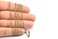 Antique Bronze Chain, 20 Meters - 66 Feet (1.5x2mm) Antique Bronze Tone Brass Soldered Chain - Y006 ( Z028 )