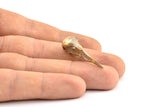 Bronze Bird Skull Charm, Solid Bronze Bird Skull Necklace Pendants With 1 Hole (33x10x11mm) N0341
