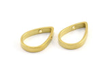 Thick Drop Connector, 24 Raw Brass Drop Earring, Necklace Findings With 2 Holes (16x11x2.5x1mm) BS 1849