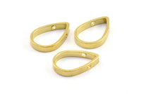 Thick Drop Connector, 24 Raw Brass Drop Earring, Necklace Findings With 2 Holes (16x11x2.5x1mm) BS 1849