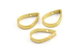 Thick Drop Connector, 24 Raw Brass Drop Earring, Necklace Findings With 2 Holes (16x11x2.5x1mm) BS 1849
