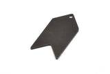 Arrow Stamping Pendant, 5 Oxidized Brass Black Arrow Stamping Pendant Tags With 1 Hole (15x30mm) B0078