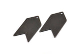Arrow Stamping Pendant, 5 Oxidized Brass Black Arrow Stamping Pendant Tags With 1 Hole (15x30mm) B0078