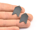 Arrow Stamping Pendant, 5 Oxidized Brass Black Arrow Stamping Pendant Tags With 1 Hole (15x30mm) B0078