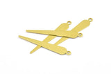 Brass Flat Spike Charm, 50 Raw Brass Flat Spike Charms (32x5mm) Brs 286-d A0269