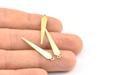 Brass Flat Spike Charm, 50 Raw Brass Flat Spike Charms (32x5mm) Brs 286-d A0269