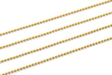 Pirinç Bilyalı Zincir, 5 Metre - 16,5 Fit (1,5 mm) Ham Pirinç Bilyalı Zincir - Brs 3 Z019