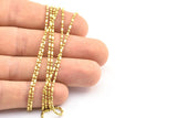 Stick Ball Chain, 10 M (1.2mm) Sticks Raw Brass Ball Chain - W65 Z100