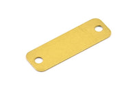 Kişiselleştirilmiş Kolye Çubuğu, 2 Delikli 10 Ham Büyük Pirinç Dikdörtgen Damgalama Boş Geometrik Bulgular (30x10x0,80 mm) Brs 716 A0342