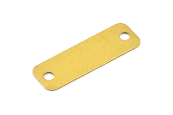 Kişiselleştirilmiş Kolye Çubuğu, 2 Delikli 10 Ham Büyük Pirinç Dikdörtgen Damgalama Boş Geometrik Bulgular (30x10x0,80 mm) Brs 716 A0342