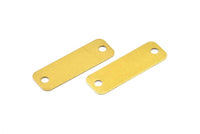 Kişiselleştirilmiş Kolye Çubuğu, 2 Delikli 10 Ham Büyük Pirinç Dikdörtgen Damgalama Boş Geometrik Bulgular (30x10x0,80 mm) Brs 716 A0342