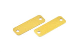 Kişiselleştirilmiş Kolye Çubuğu, 2 Delikli 10 Ham Büyük Pirinç Dikdörtgen Damgalama Boş Geometrik Bulgular (30x10x0,80 mm) Brs 716 A0342