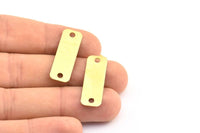 Kişiselleştirilmiş Kolye Çubuğu, 2 Delikli 10 Ham Büyük Pirinç Dikdörtgen Damgalama Boş Geometrik Bulgular (30x10x0,80 mm) Brs 716 A0342