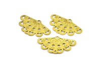 Brass Earring Finding, 20 Raw Brass Charms, Pendant, Findings (22mm) Brs 464 A0204