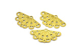 Brass Earring Finding, 20 Raw Brass Charms, Pendant, Findings (22mm) Brs 464 A0204