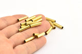 Brass Tube Bead, 50 Raw Brass Tubes (4x15mm) Bs 1452