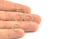 Textured Circle Ring, 25 Silver Tone Cutting Circles (14mm) A0584
