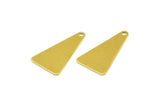 Brass Triangle Charm, 50 Raw Brass Triangle Charms With 1 Hole (20x11x0.40mm) A0097