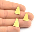 Brass Triangle Charm, 50 Raw Brass Triangle Charms With 1 Hole (20x11x0.40mm) A0097