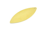 Cambered Marquise Charm, 12 Raw Brass Marquise Flat Stamping Blanks  (35x14mm) A0131