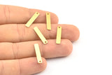 Rectangle Brass Bar, 500 Raw Brass Rectangle Tags, Geometric Findings  (4x20mm) D0208