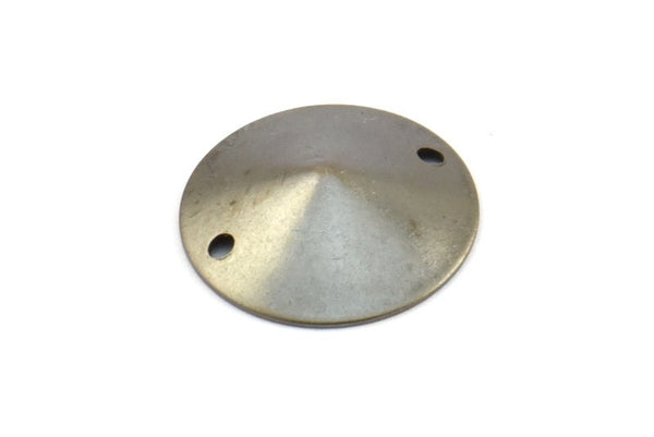Brass Pyramid Connector, 20 Antique Brass Round Cambered Pyramid Connectors,charms, Pendant,findings (16mm) K030