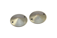 Brass Pyramid Connector, 20 Antique Brass Round Cambered Pyramid Connectors,charms, Pendant,findings (16mm) K030