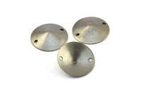 Brass Pyramid Connector, 20 Antique Brass Round Cambered Pyramid Connectors,charms, Pendant,findings (16mm) K030