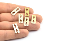 Brass Tribal Charm, 50 Raw Brass Rectangle Tribal Charms, Pendant, Findings (20x8mm) Brs 160 A0302