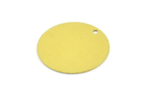 Raw Brass Tag, 50 Raw Brass Round Tags, Charms, Findings, Stamping Tag (20mm) Brs61 A0292