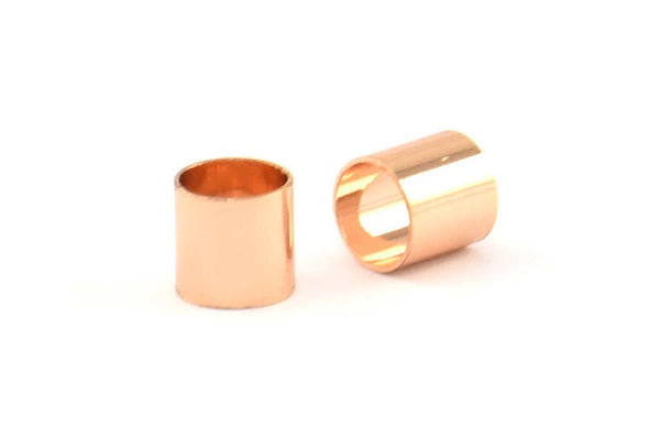 Rose Gold Tube Bead, 50 Rose Gold Plated Brass Tube Beads (5x5mm) Bs 1460 Q0398