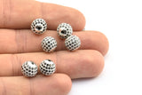 1 Micro Pave CZ Cubic Zirconia Silver Tone Bead 10mm Hole Size 2mm  W00003 B-4