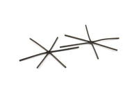 Black Claw, 2 Oxidized Brass Black Claw Blank with 6 Claws  (85x1.8mm) S354